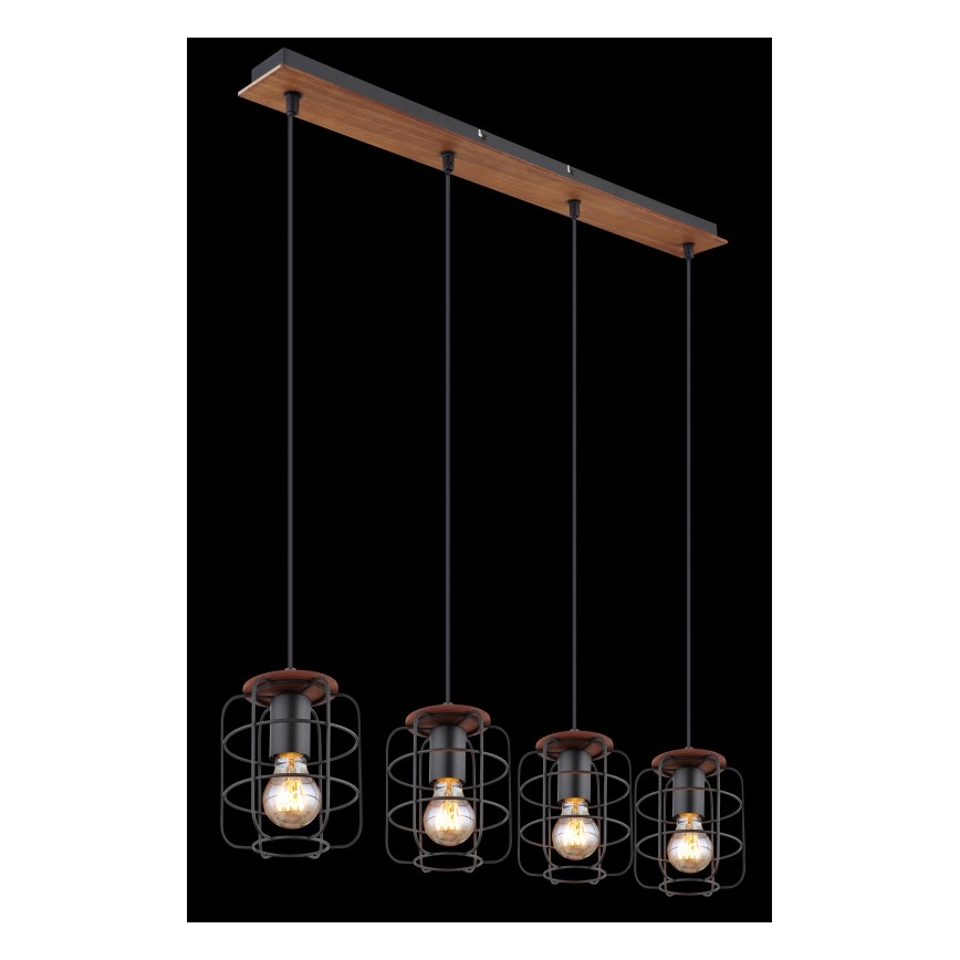 Globo - Lampadario a sospensione con cavo 4xE27/40W/230V