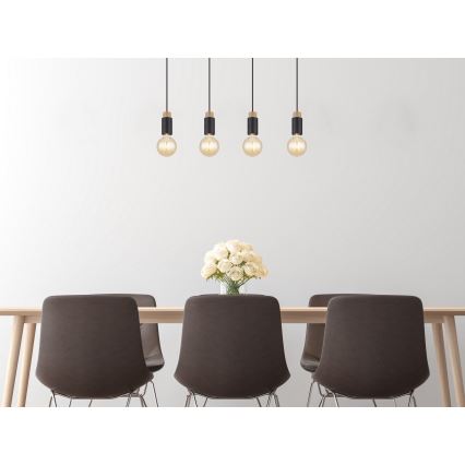 Globo - Lampadario a sospensione con filo 4xE27/40W/230V