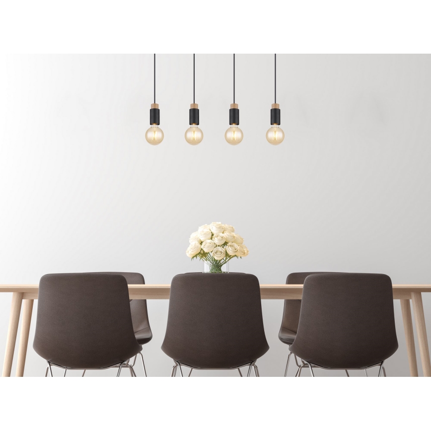 Globo - Lampadario a sospensione con filo 4xE27/40W/230V