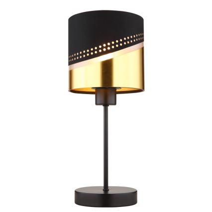 Globo - Lampada da tavolo 1xE27/40W/230V diametro 16 cm nero/oro