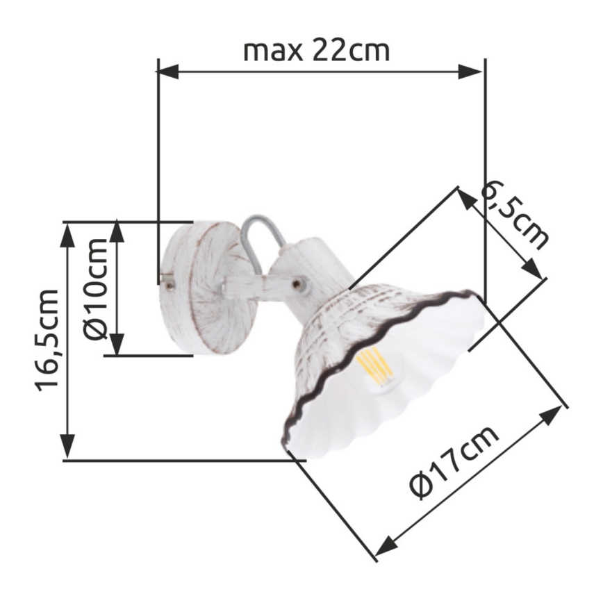 Globo - Faretto da muro  1xE27/40W/230V