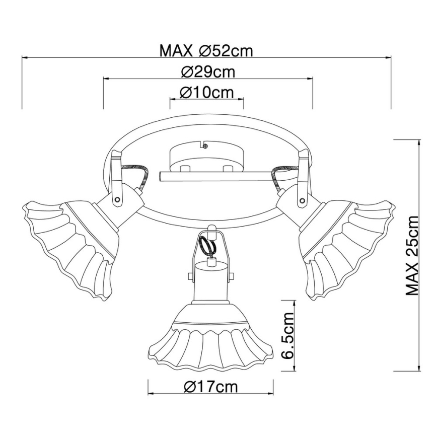 Globo - Faretto 3xE27/40W/230V