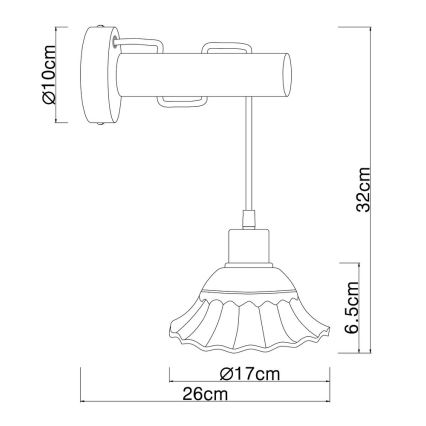 Globo - Faretto da parete 1xE27/40W/230V