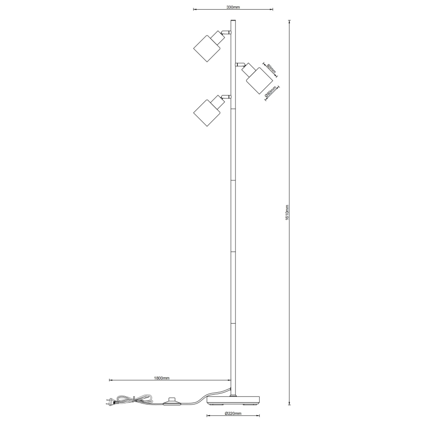 Globo - Lampada da terra 3xE14/25W/230V