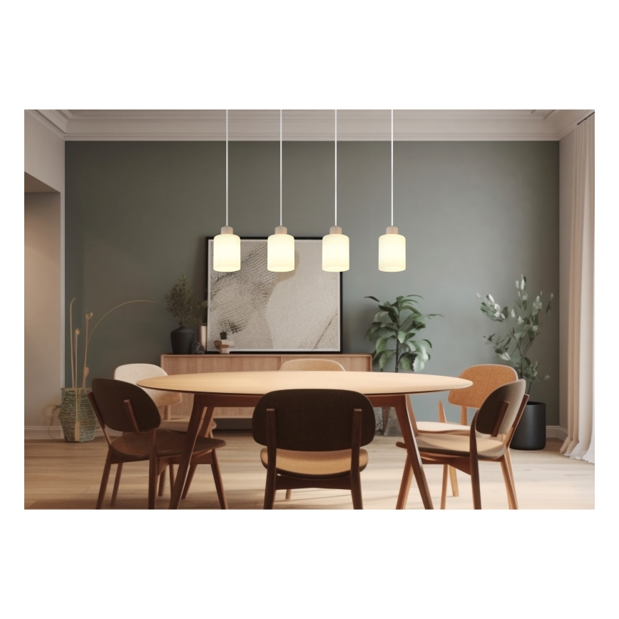 Globo - Lampadario su cavo 4xE27/40W/230V