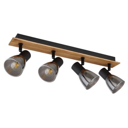 Globo - Luce Spot 4xE14/40W/230V nero/legno