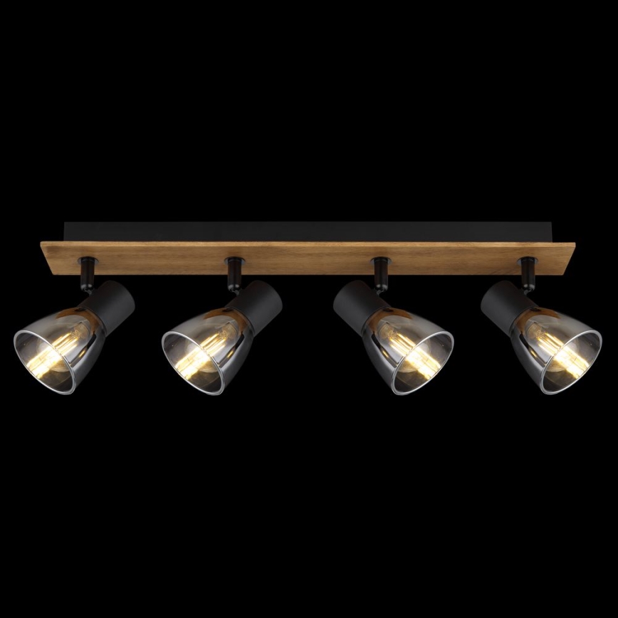 Globo - Luce Spot 4xE14/40W/230V nero/legno