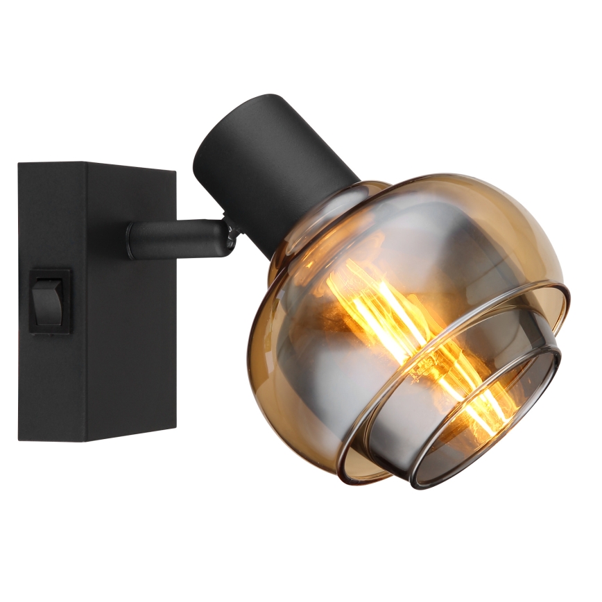 Globo - Lampada da parete orientabile 1xE14/40W/230V nera