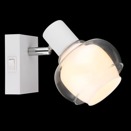 Globo - Faretto da parete 1xE14/40W/230V bianco