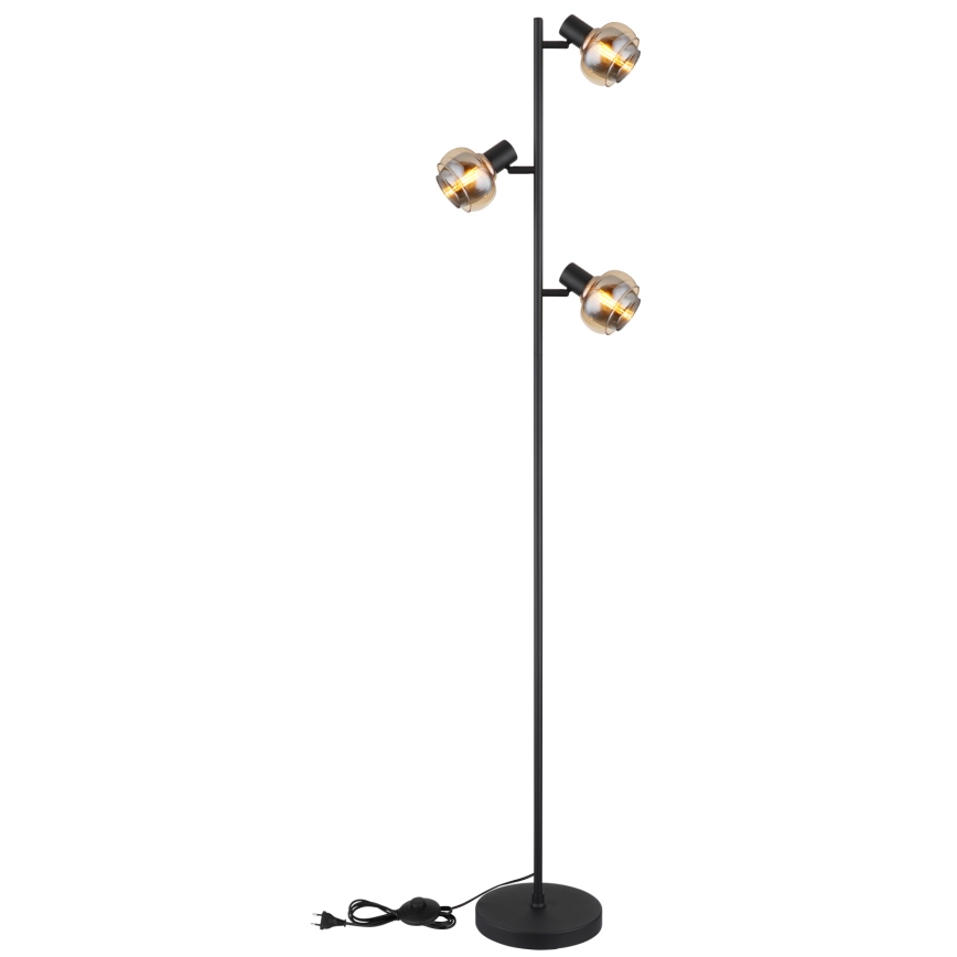 Globo - Lampada da terra 3xE14/40W/230V nera