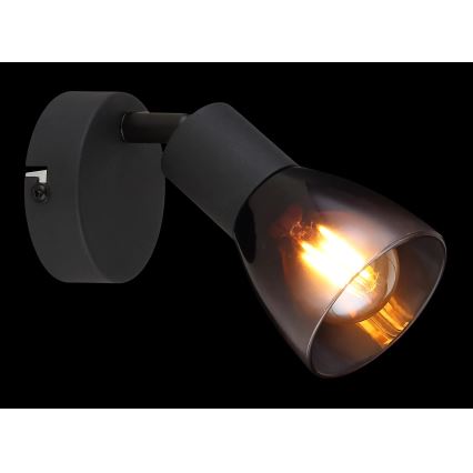 Globo - Faretto da parete 1xE14/25W/230V nero
