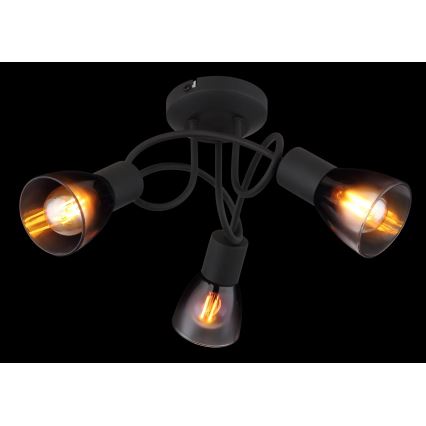 Globo - Lampadario a plafone 3xE14/25W/230V nero