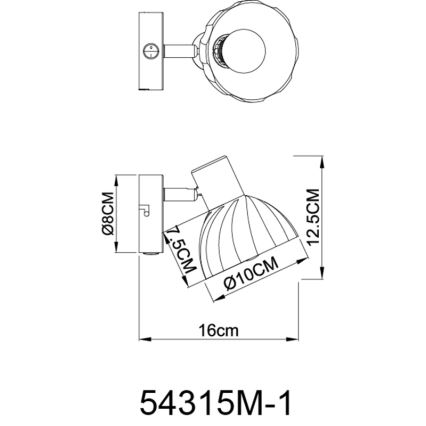 Globo - Faretto da parete 1xE14/40W/230V oro