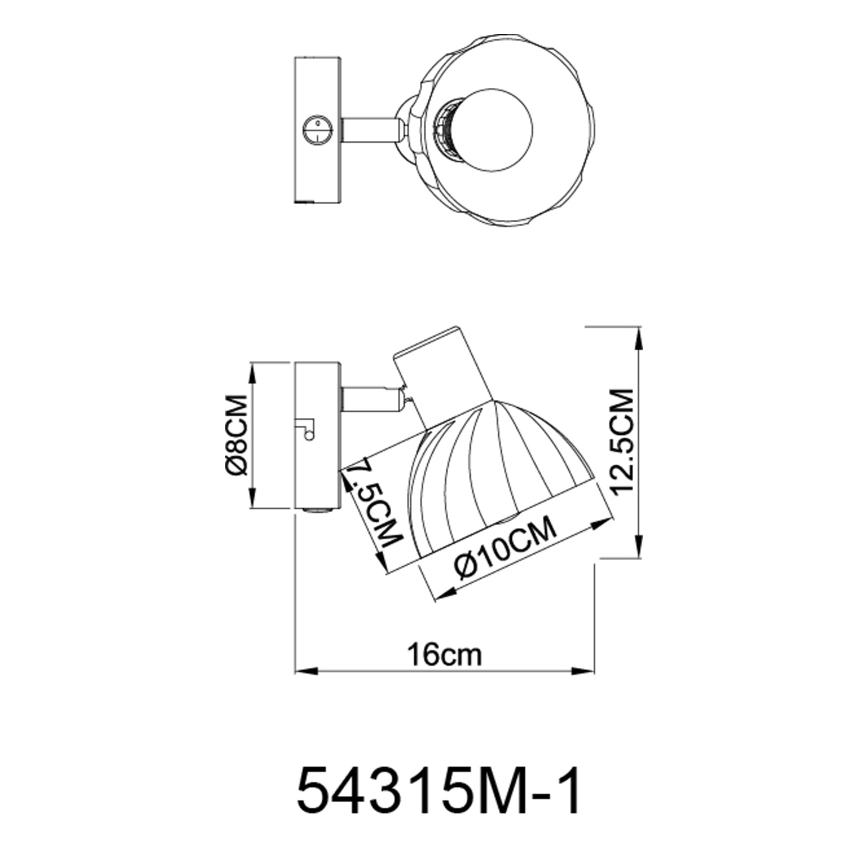 Globo - Faretto da parete 1xE14/40W/230V oro