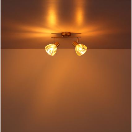 Globo - Faretto 2xE14/40W/230V oro