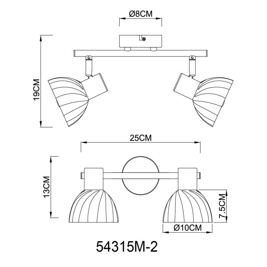 Globo - Faretto 2xE14/40W/230V oro