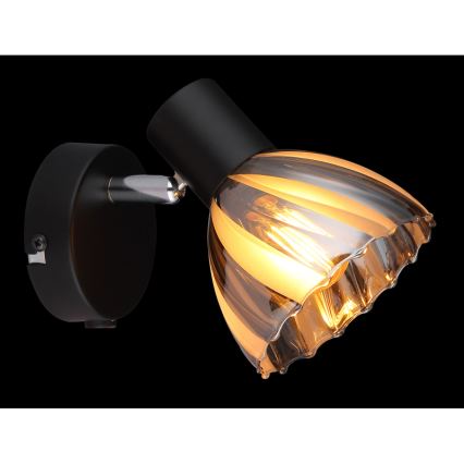 Globo - Faretto da parete 1xE14/40W/230V nero