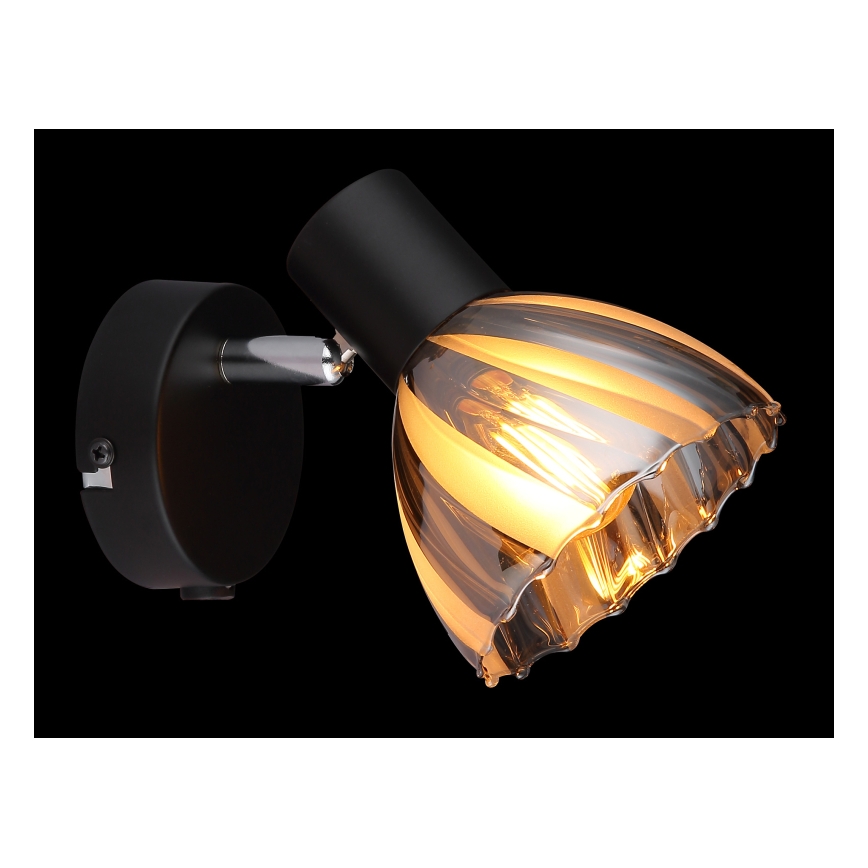 Globo - Faretto da parete 1xE14/40W/230V nero