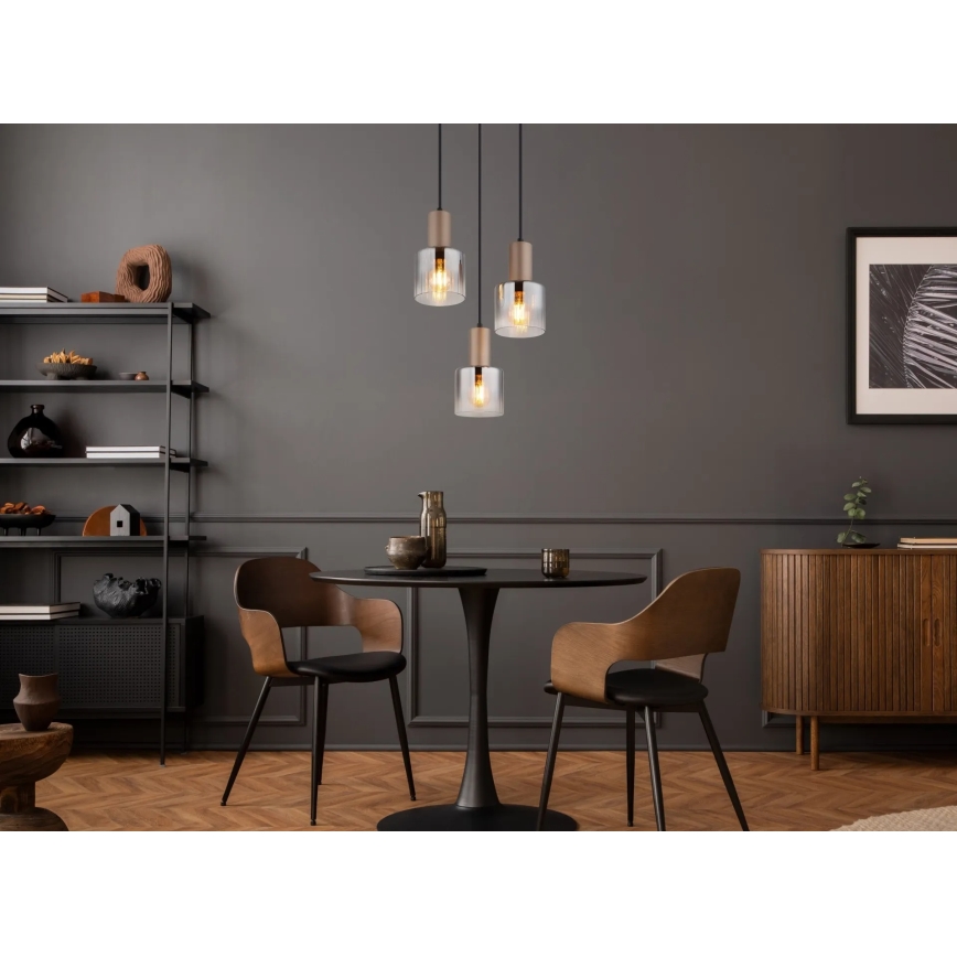 Globo - Lampadario a sospensione con cavo 3xE27/40W/230V