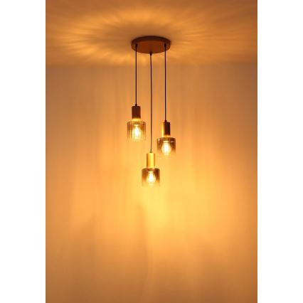 Globo - Lampadario a sospensione con cavo 3xE27/40W/230V