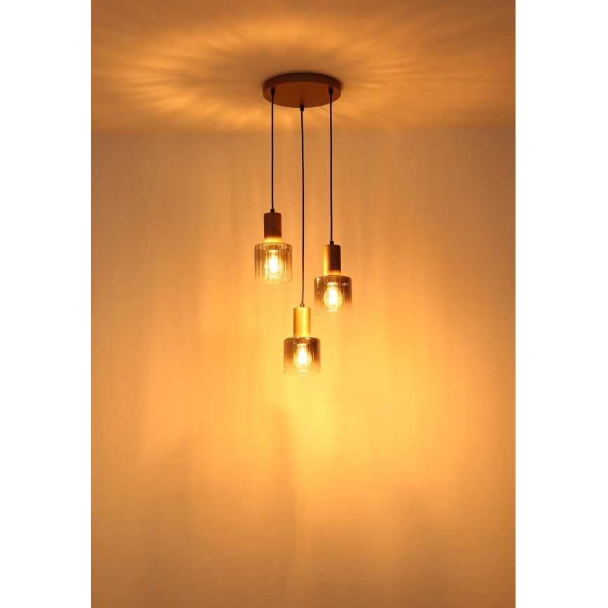 Globo - Lampadario a sospensione con cavo 3xE27/40W/230V