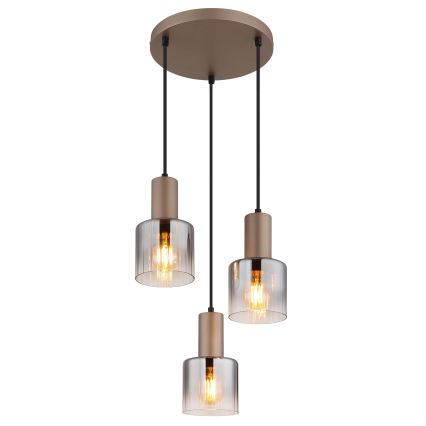 Globo - Lampadario a sospensione con cavo 3xE27/40W/230V