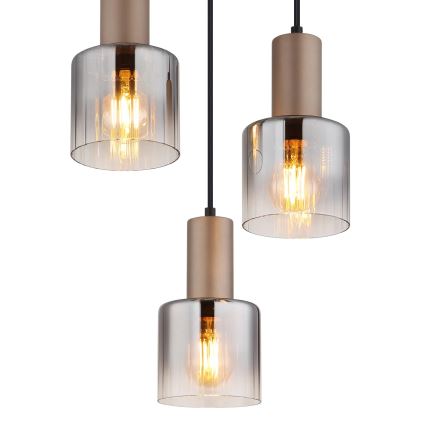 Globo - Lampadario a sospensione con cavo 3xE27/40W/230V