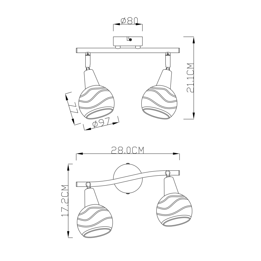 Globo - Faretto LED 2xE14/4W/230V