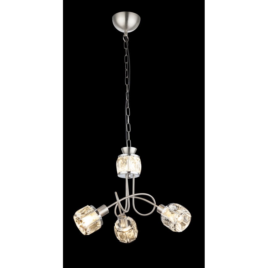 Globo - LED Lampadario a sospensione con catena 3xE14/40W/230V + LED/5W