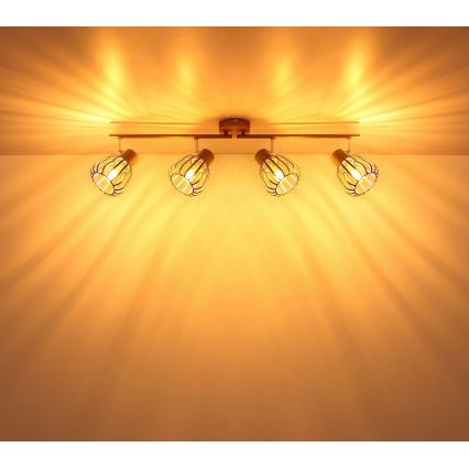 Globo - Plafoniera con 4 faretti E27/40W/230V