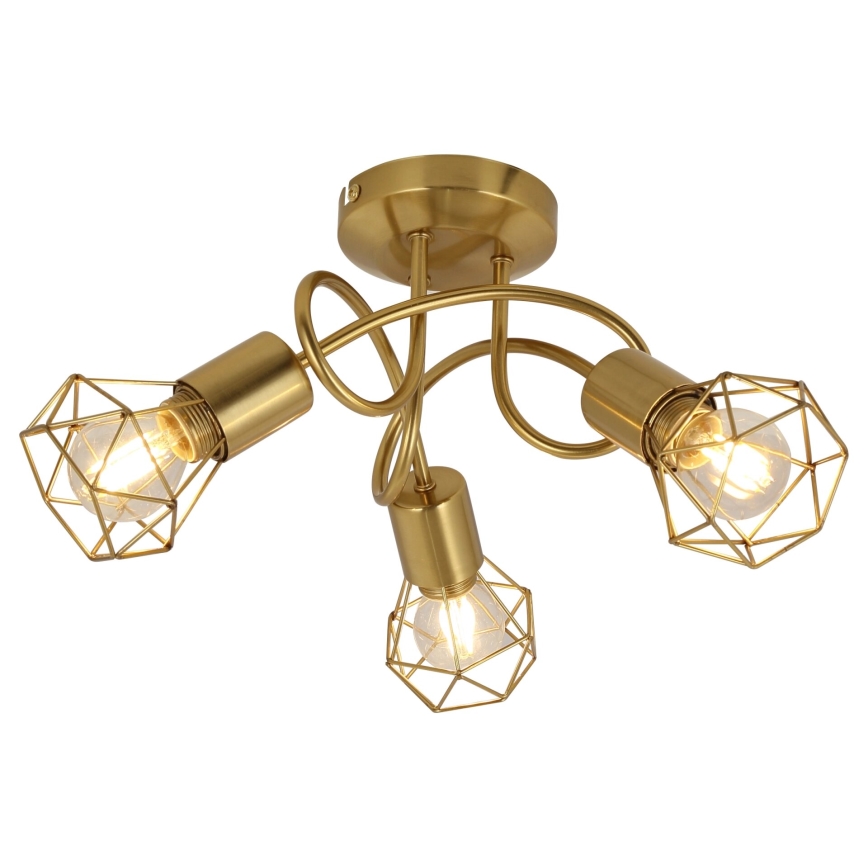 Globo - Lampadario a plafone 3xE14/40W/230V oro