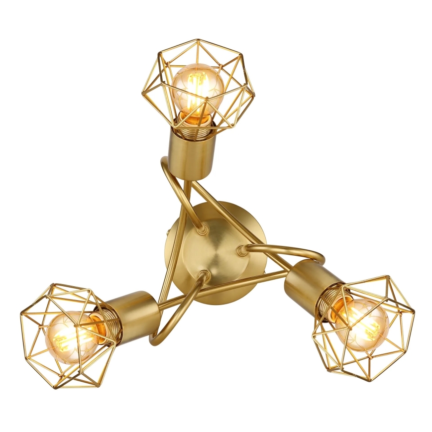 Globo - Lampadario a plafone 3xE14/40W/230V oro
