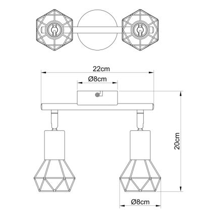 Globo - Faretto 2xE14/40W/230V