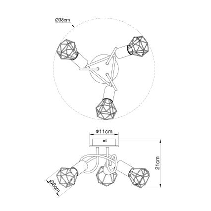 Globo - Faretto 3xE14/40W/230V