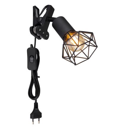 Globo - Applique con clip 1xE14/40W/230V nero