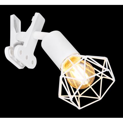 Globo - Applique con clip 1xE14/40W/230V bianco