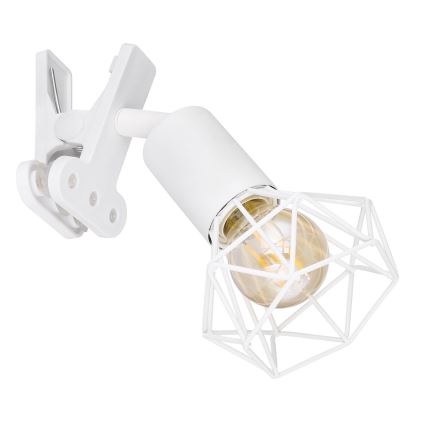 Globo - Applique con clip 1xE14/40W/230V bianco