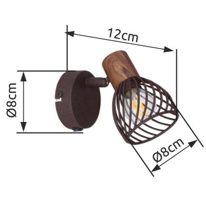 Globo 54817-1 - Luce Spot da parete ISABELLE 1xE14/40W/230V
