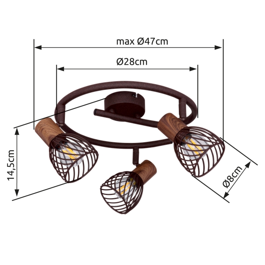Globo 54817-3 - Luce Spot ISABELLE 3xE14/40W/230V