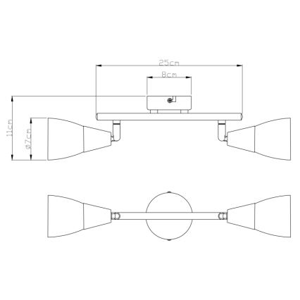 Globo - Faretto 2xE14/40W/230V