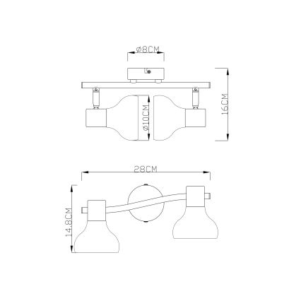 Globo - Luce Spot 2xE14/40W/230V