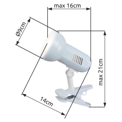 Globo - Lampada da tavolo 1xE27/40W/230V