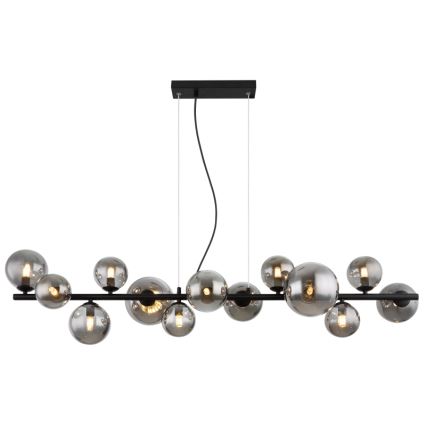 Globo - Lampadario LED a sospensione con filo 13xG9/3,5W/230V fumé/nero