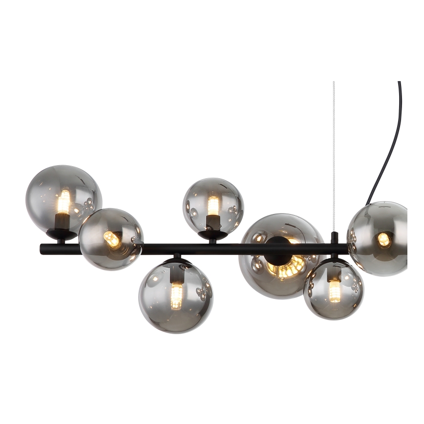 Globo - Lampadario LED a sospensione con filo 13xG9/3,5W/230V fumé/nero