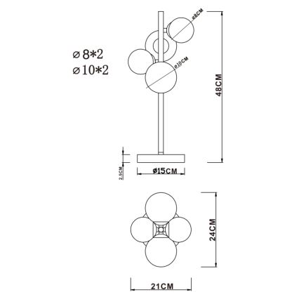 Globo - Lampada da tavolo LED 4xG9/3W/230V