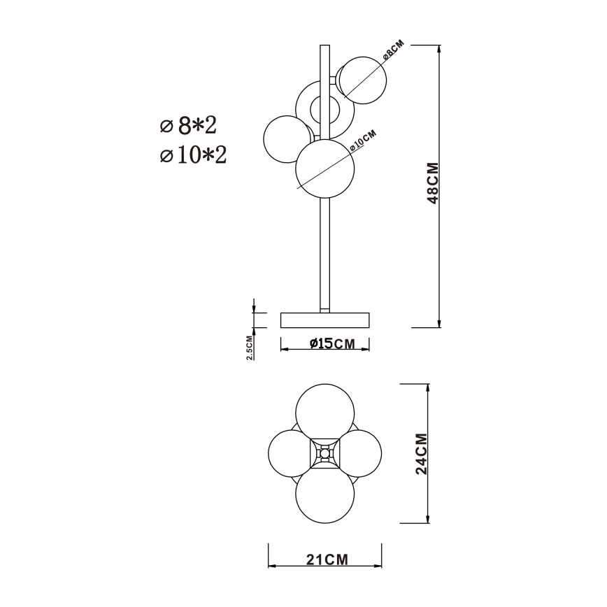 Globo - Lampada da tavolo LED 4xG9/3W/230V