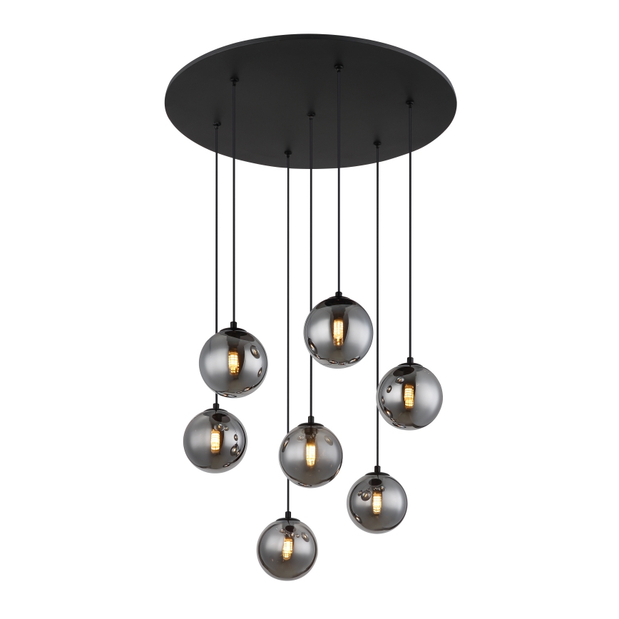 Globo - Lampadario LED a sospensione con filo 7xG9/3,5W/230V fumé/nero