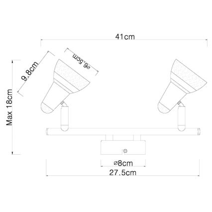 Globo - Faretto LED 2xLED/4W/230V cromo lucido