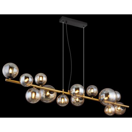 Globo - Lampadario LED a sospensione con filo 13xG9/3,5W/230V fumé/marrone