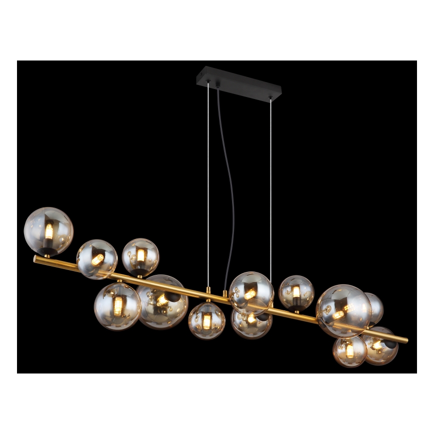 Globo - Lampadario LED a sospensione con filo 13xG9/3,5W/230V fumé/marrone
